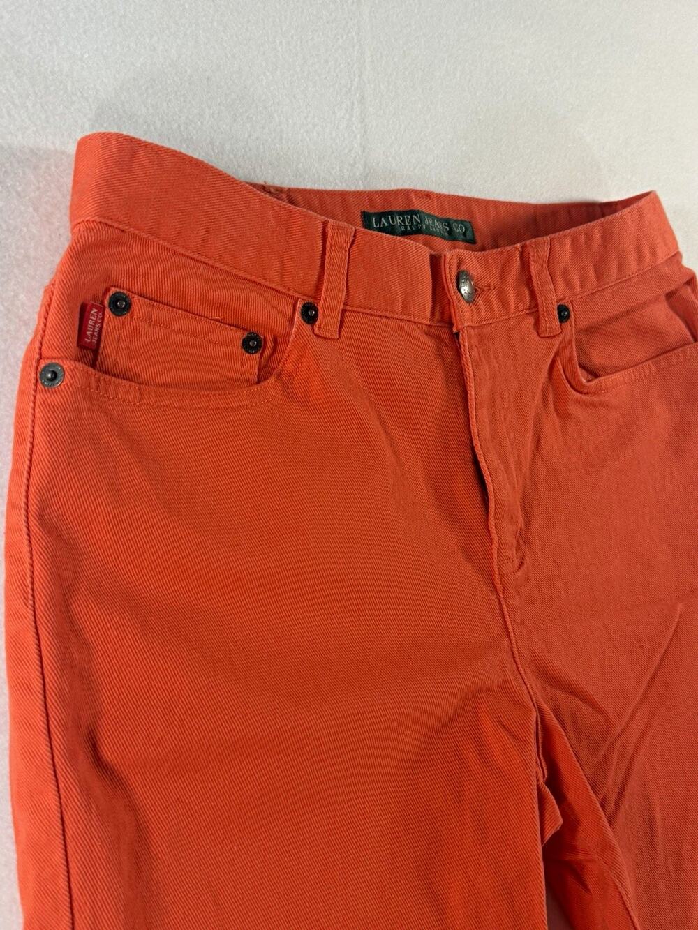 Lauren Ralph Lauren Size 6 Orange Coral Straight Leg Jeans